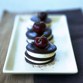 Cherry and chocolate towers recipe