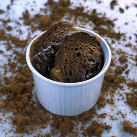 Dark and chocolatey brioche puddings recipe