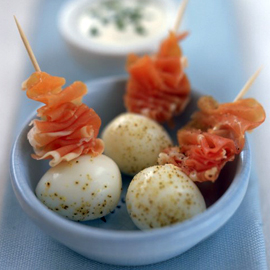 Quails' eggs with parma ham-parma ham recipes-new recipes-recipe ideas-woman and home