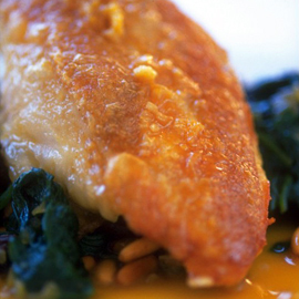 Sherry-cooked chicken on tapas spinach recipe Sherry-cooked chicken on tapas spinach recipe