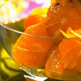 Sugar-grilled clementines with gin recipe Sugar-grilled clementines with gin recipe
