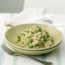 Broad Bean, Lemon and Thyme Risotto Broad bean, lemon and thyme risotto