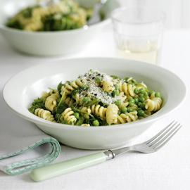 Fusilli with pesto, peas and rocket recipe Fusilli with pesto, peas and rocket recipe