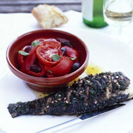 Sea Bass with Minty Vinaigrette Sea bass recipes-fish recipes-recipe ideas-woman and home
