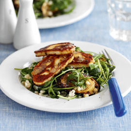 Giant couscous, courgette and rocket with halloumi recipe Giant couscous, courgette and rocket with halloumi recipe