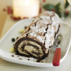 Chocolate and chestnut Christmas log recipe Chocolate and chestnut Christmas log recipe