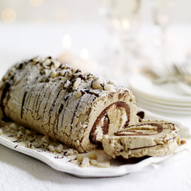 Mocha, Rum and Macadamia Roulade Mocha, Rum and Macadamia Roulade