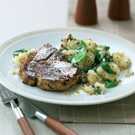 Pork chops with celeriac mash recipe Pork chops with celeriac mash recipe