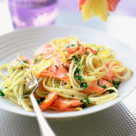 Salmon and dill linguine recipe Salmon and dill linguine recipe