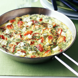 Salmon and cream cheese frittata recipe Salmon and cream cheese frittata recipe