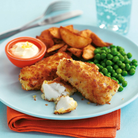 Chunky fish fingers and chips recipe Chunky fish fingers and chips recipe