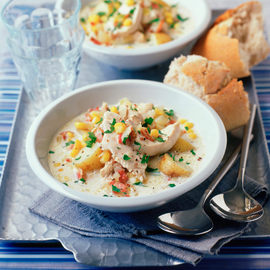 Chicken and sweetcorn chowder recipe Chicken and sweetcorn chowder recipe