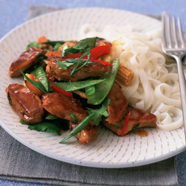 Pork with ginger and noodles recipe Pork with ginger and noodles recipe