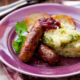 Sausages with parsnip and apple mash recipe Sausages with parsnip and apple mash recipe