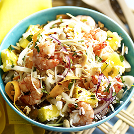 King prawn and pineapple Vietnamese salad recipe