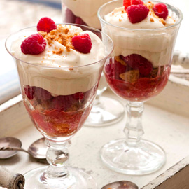 Raspberry cheesecake in a glass recipe