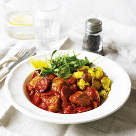 Saucy pork with crispy new potatoes Saucy pork with crispy new potatoes