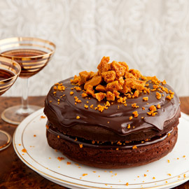 Chocolate and Honeycomb Torte Chocolate Cake-Honeycomb-Cakes-Baking-Christmas Baking-Woman&Home