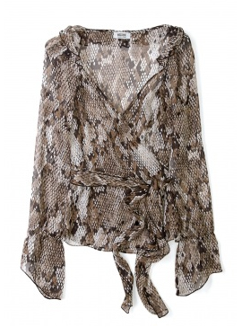 Moschino Cheap & Chic Snake Print Chiffon Blouse Moschino Cheap & Chic Snake Print Chiffon Blouse