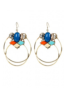 Anton Heunis Double Hoop Crystal Cluster Earrings Anton Heunis Double Hoop Crystal Cluster Earrings