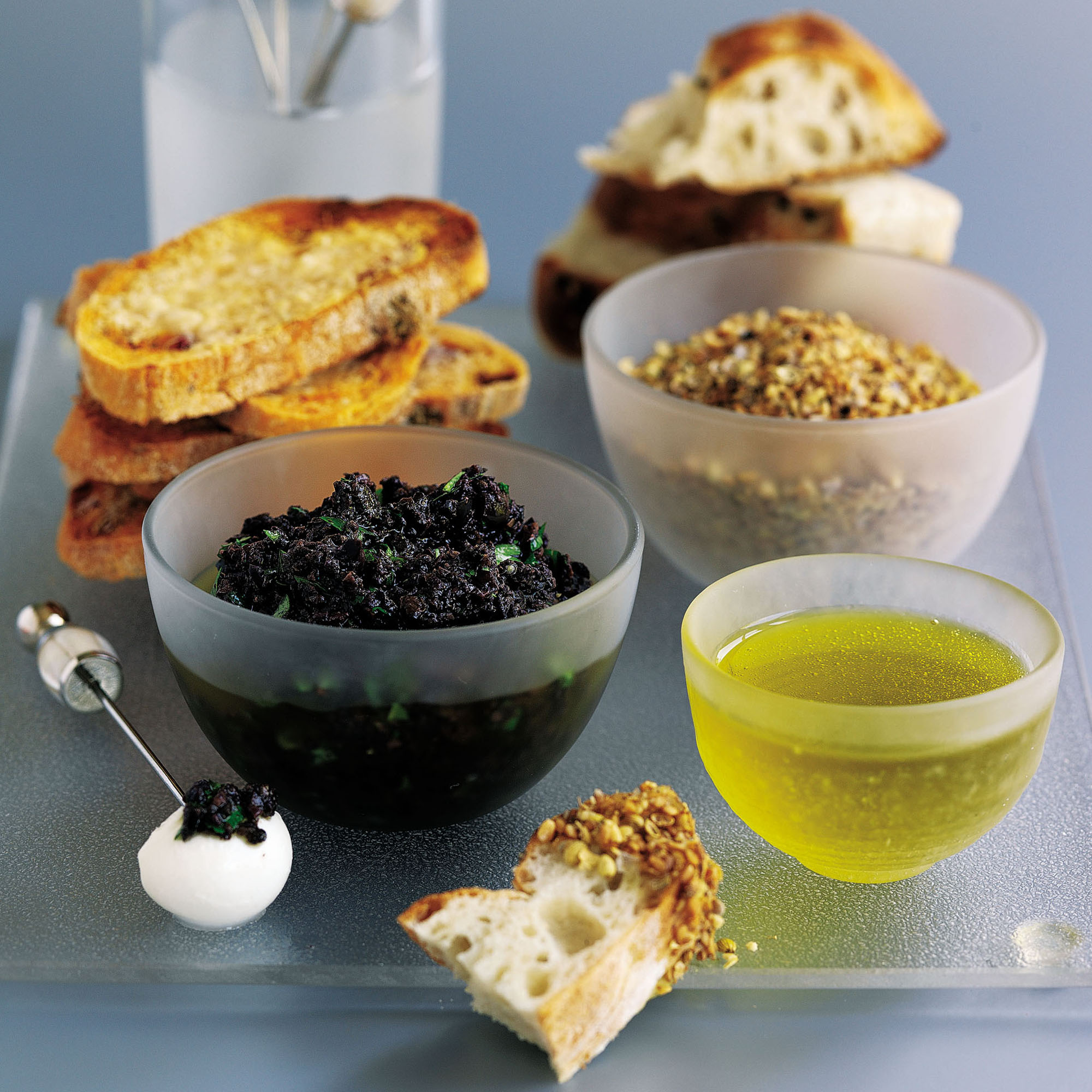 Flatbread with olive oil and dukkah recipe Flatbread with olive oil and dukkah recipe