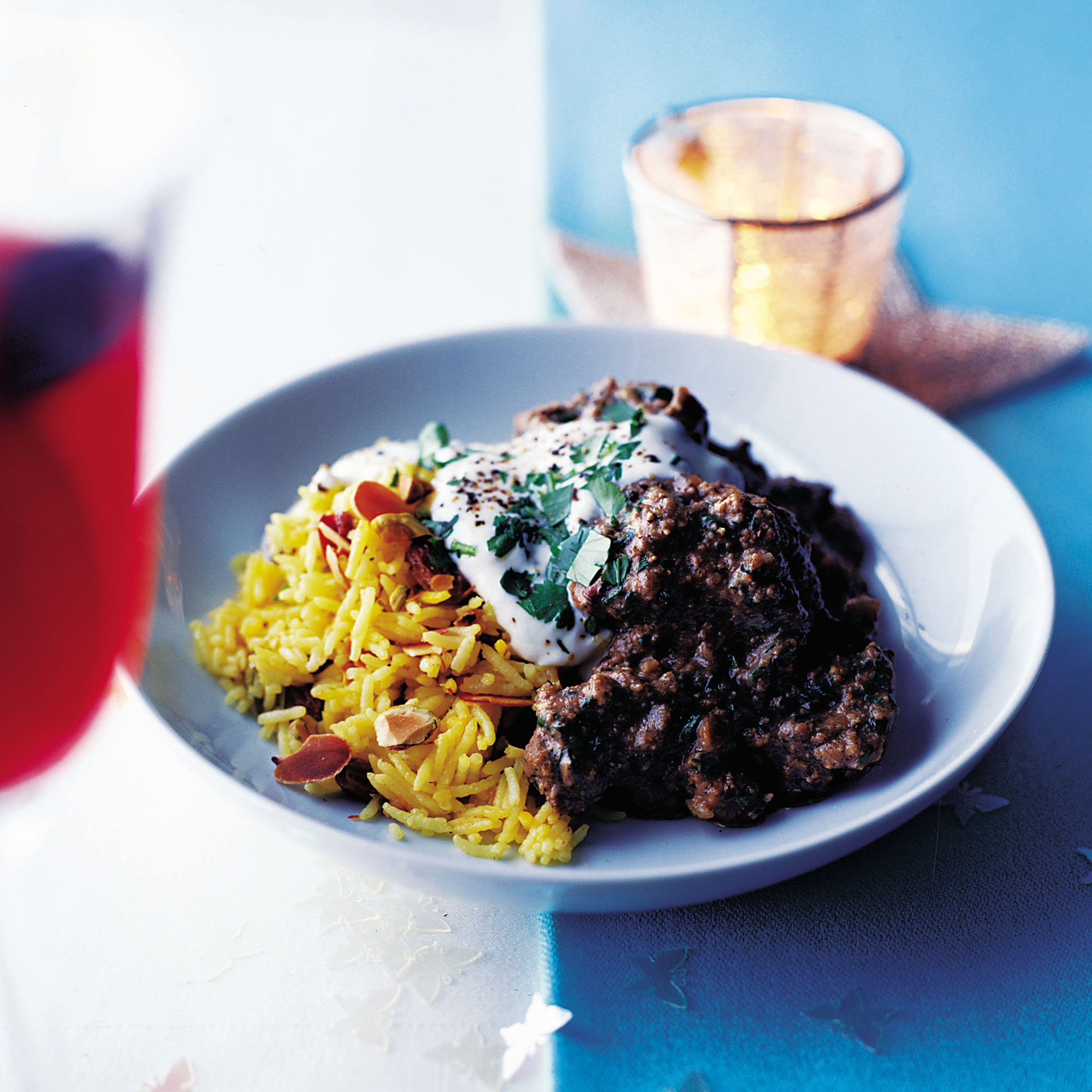 Creamy Spiced Lamb with Almonds and Nutty Rice Creamy Spiced Lamb with Almonds and Nutty Rice recipe-recipe ideas-new recipes-woman and home
