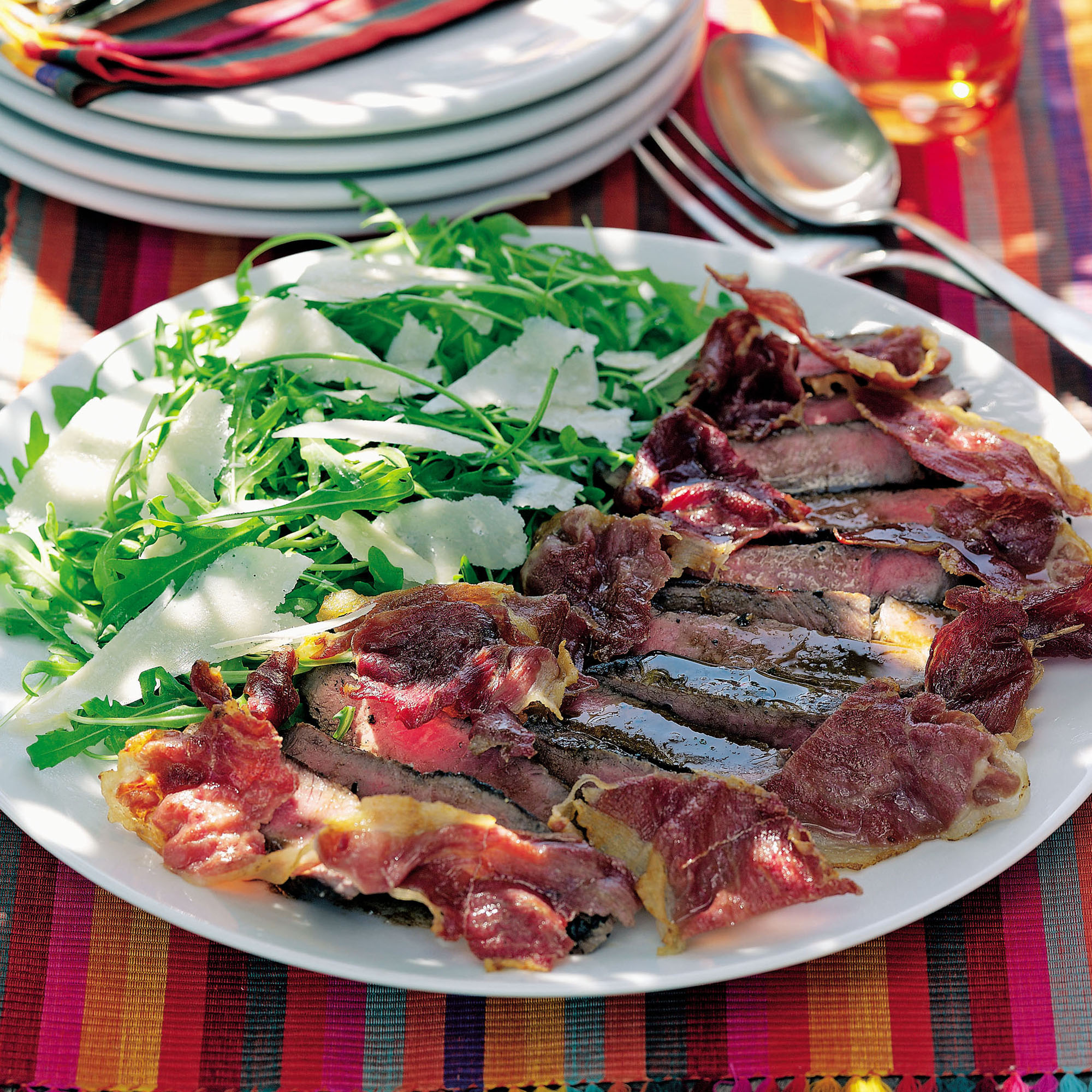 Italian beef salad with crispy prosciutto and Parmesan recipe