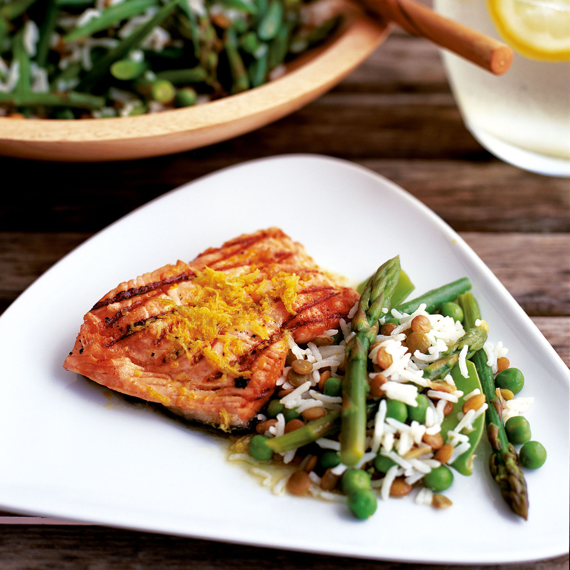 Salmon with Citrus Butter Salmon with Citrus Butter and Green Rice Salad Recipe-recipe ideas-new recipes-woman and home