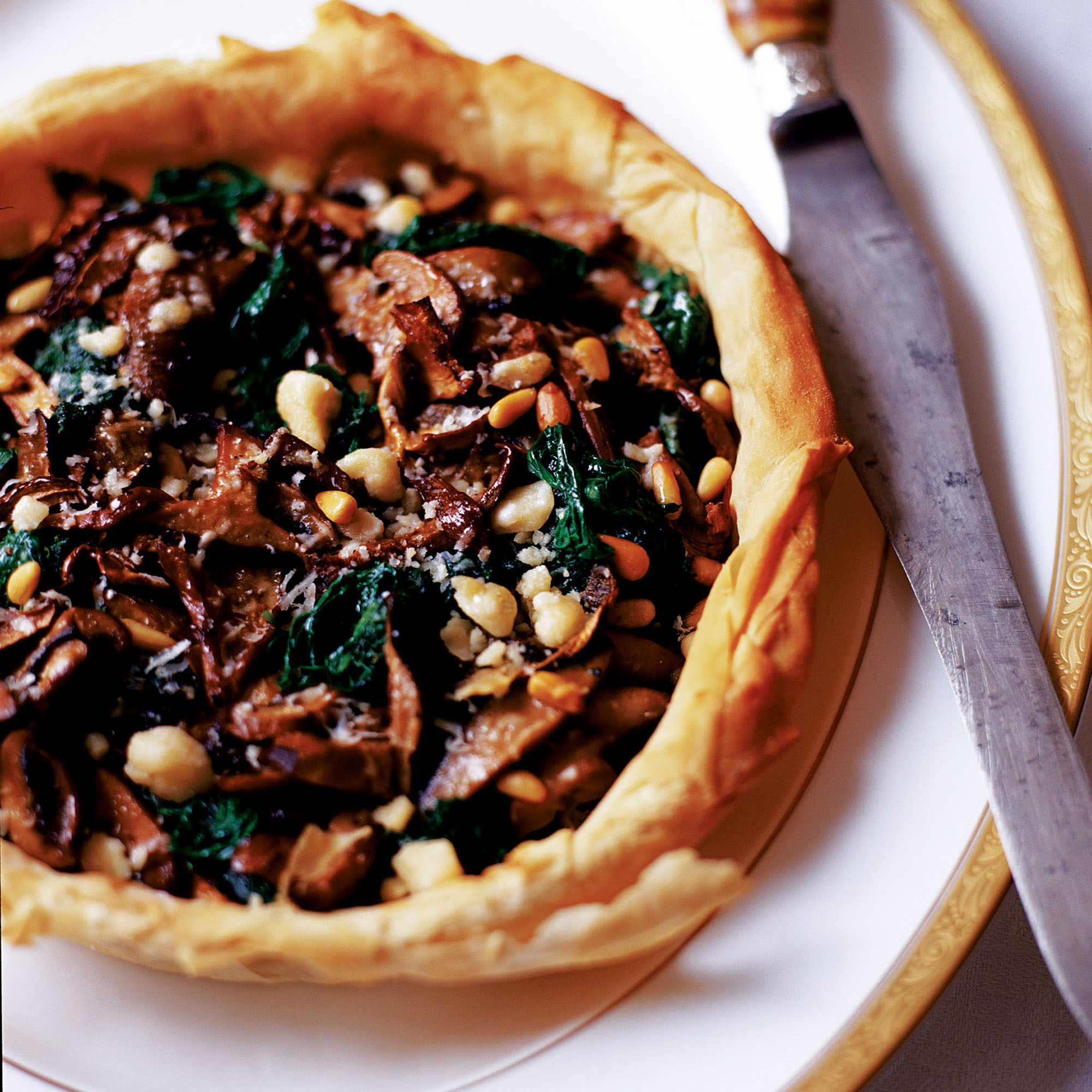 Spinach and Mushroom Filo Tart Spinach and Mushroom Filo Tart
