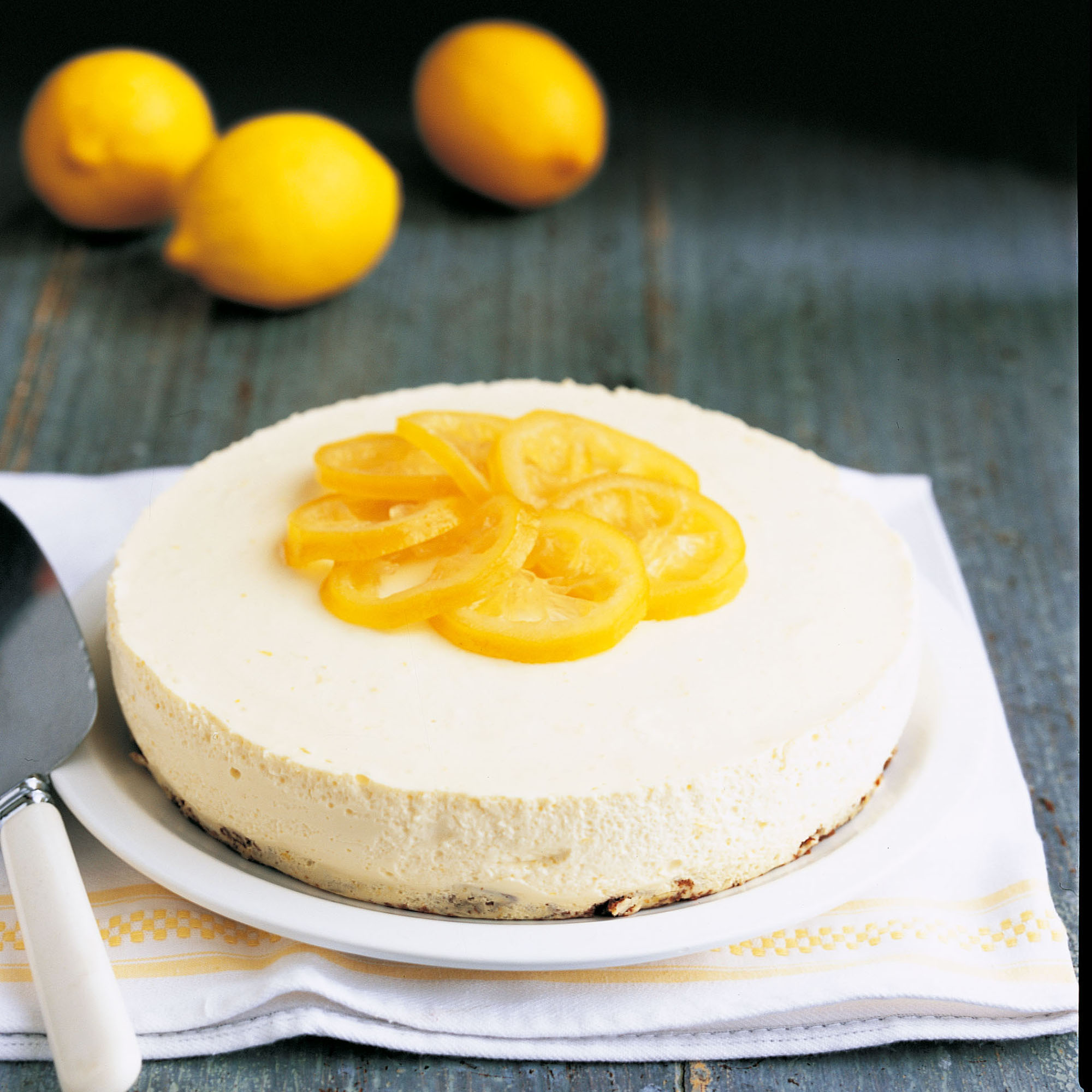 Lemon Ricotta Cheesecake with Confit of Lemons Lemon Ricotta Cheesecake Recipe-cake recipes-recipe ideas-new recipes-woman and home