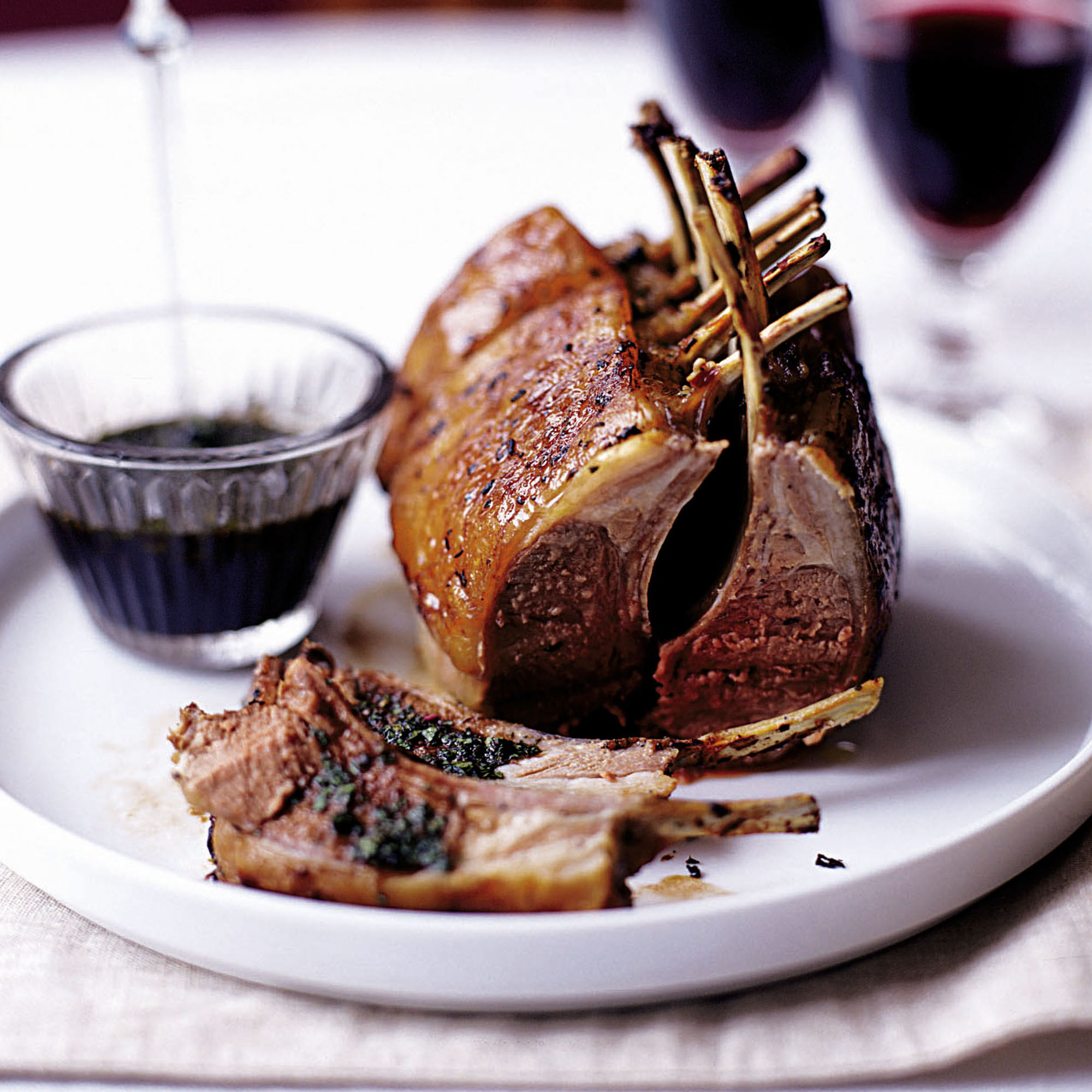 Balsamic glazed rack of lamb with sweet potato gratin recipe