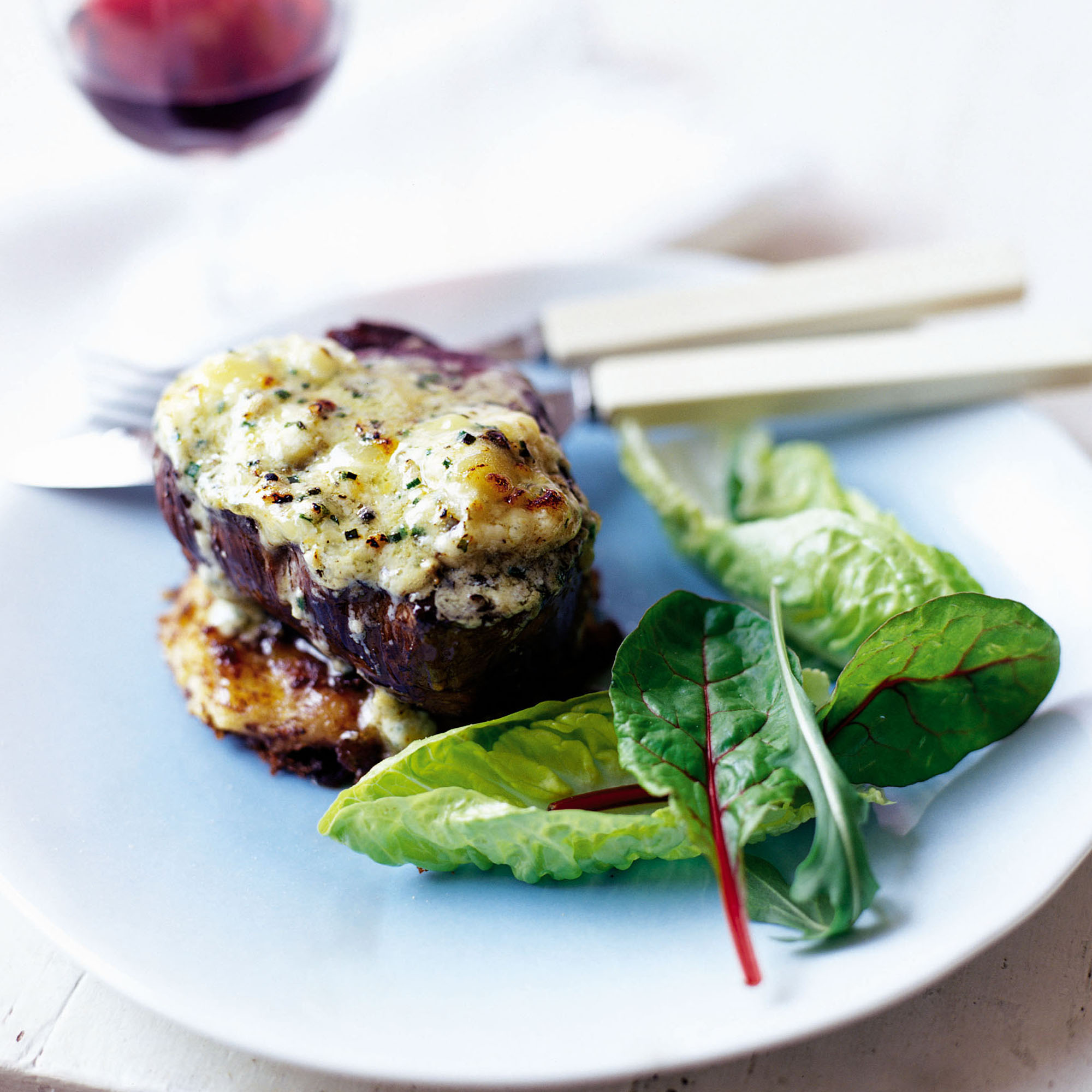 Fillet steaks with blue cheese butter and bubble and squeak cakes recipe Fillet steaks with blue cheese butter and bubble and squeak cakes recipe