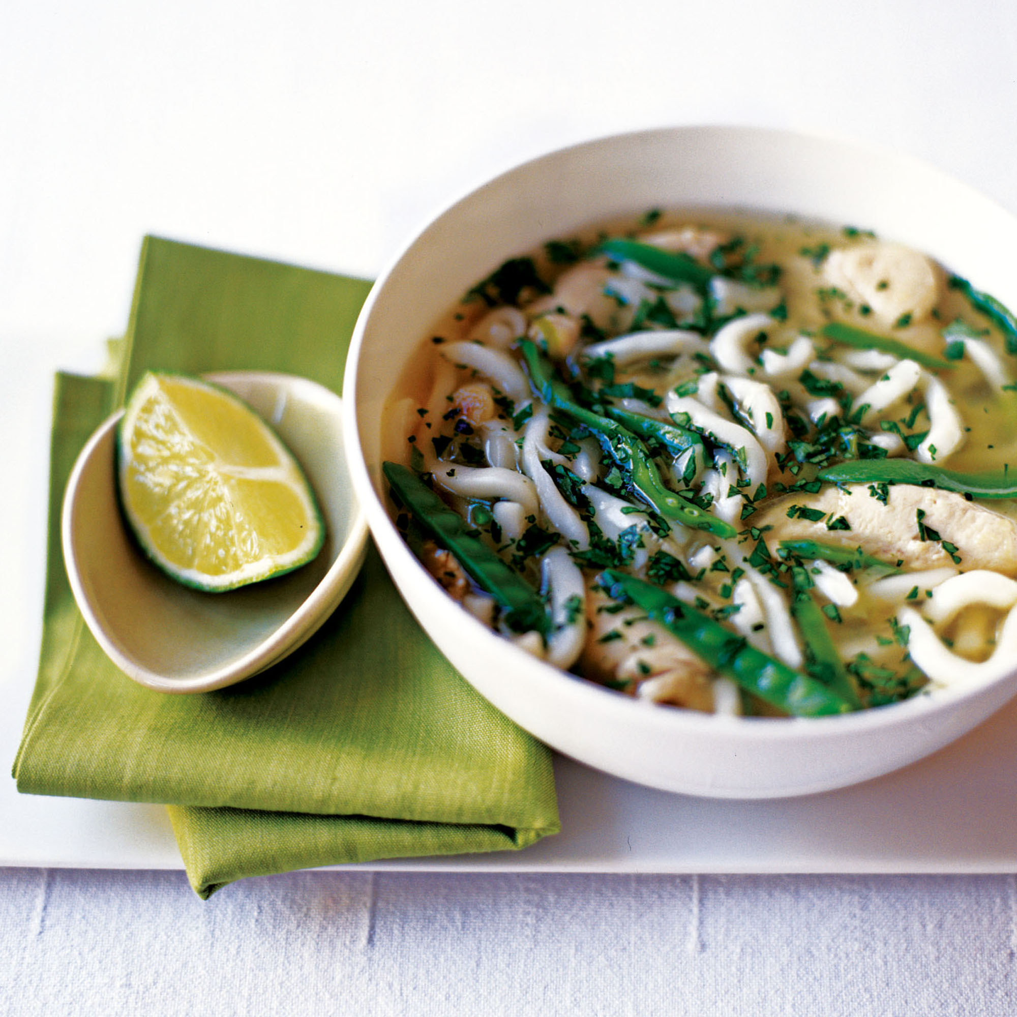 Chicken and Udon Noodle Broth with Lemongrass and Coriander Chicken and Udon Noodle Broth with Lemongrass and Coriander