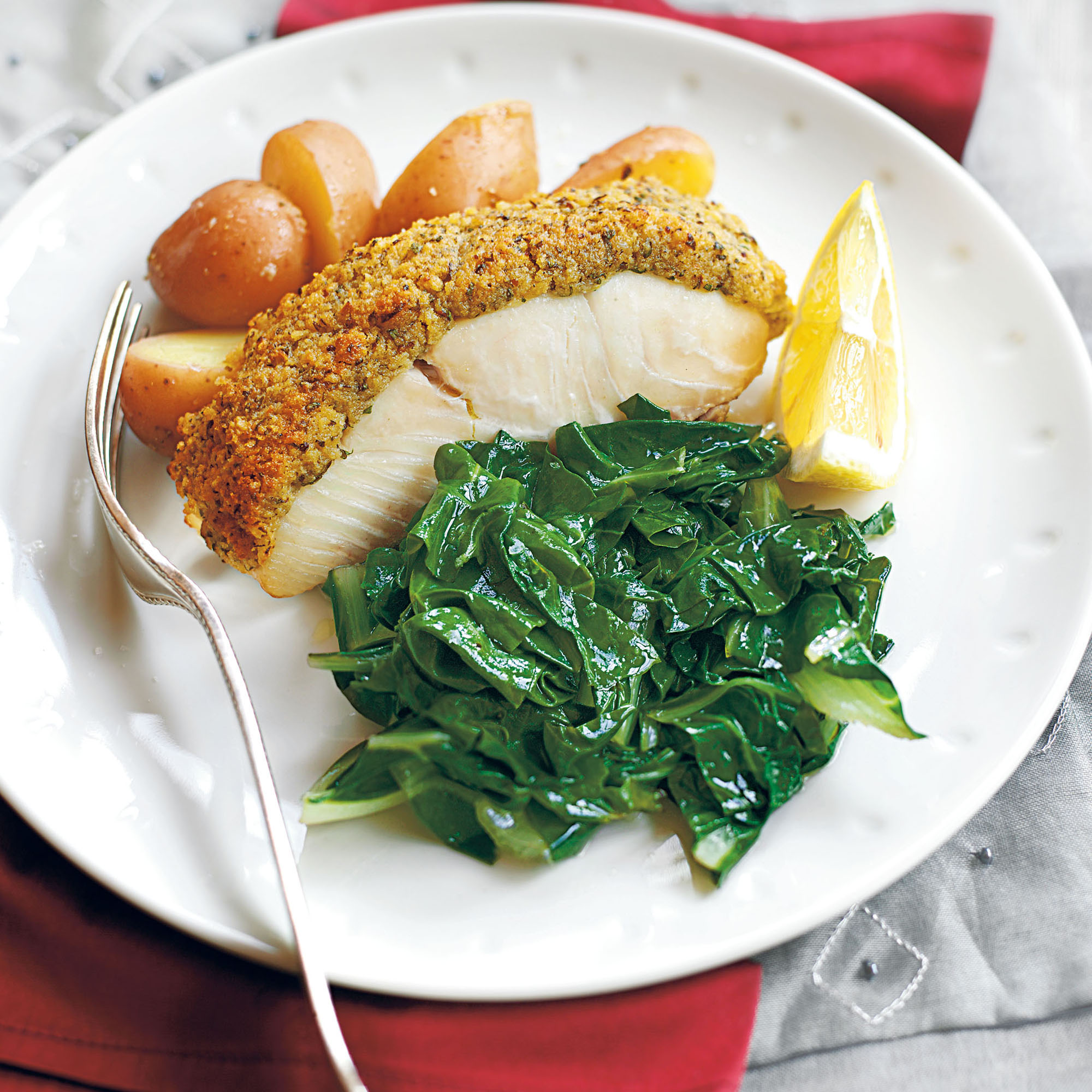 Halibut with a horseradish crust recipe Halibut with a horseradish crust recipe