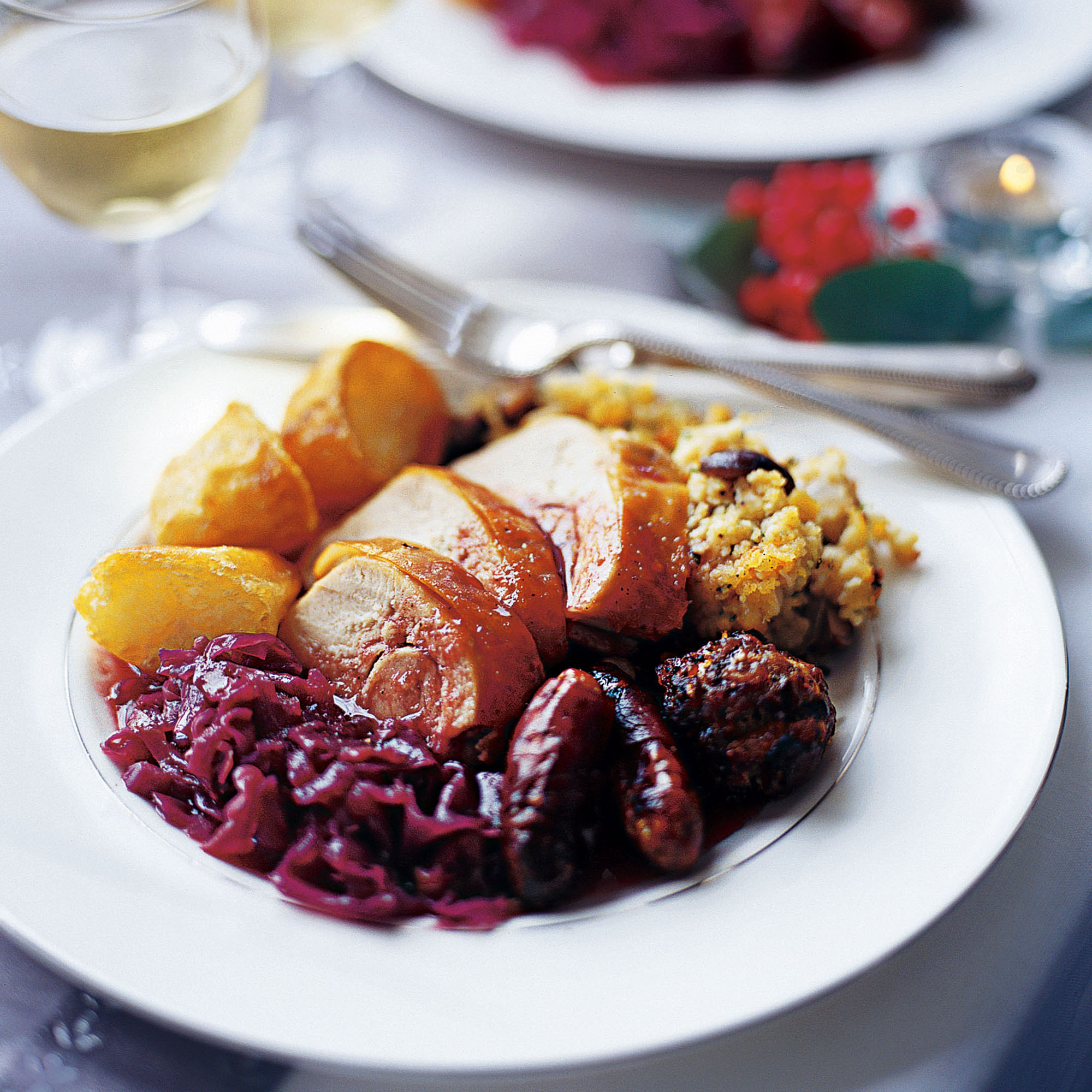 Sweet and Sour Red Cabbage Roast Turkey with Cornbread Stuffing recipe-turkey recipes-recipe ideas-new recipes-woman and home