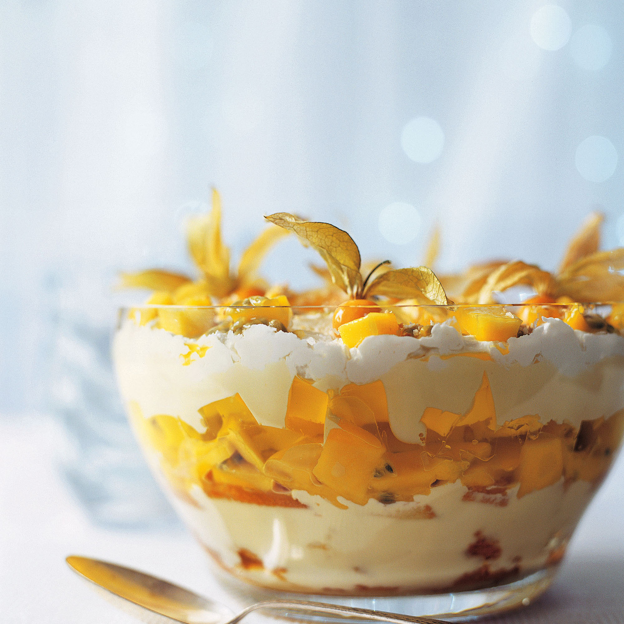 Tropical mango and rum trifle recipe