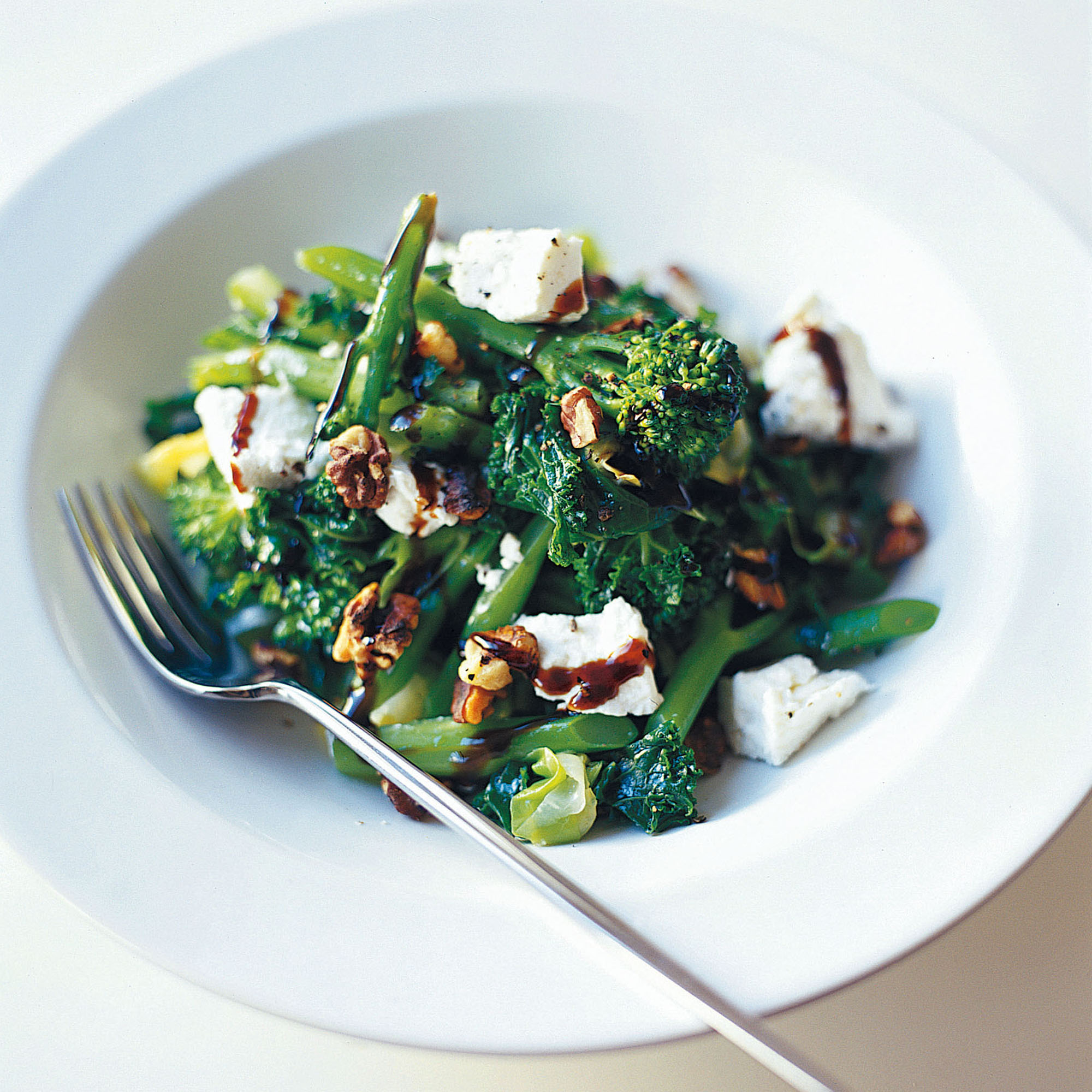 Stir-Fried Greens with Goats' Cheese and Walnuts Stir-Fried Greens with Goats' Cheese and Walnuts Recipe-recipe ideas-new recipes-woman and home