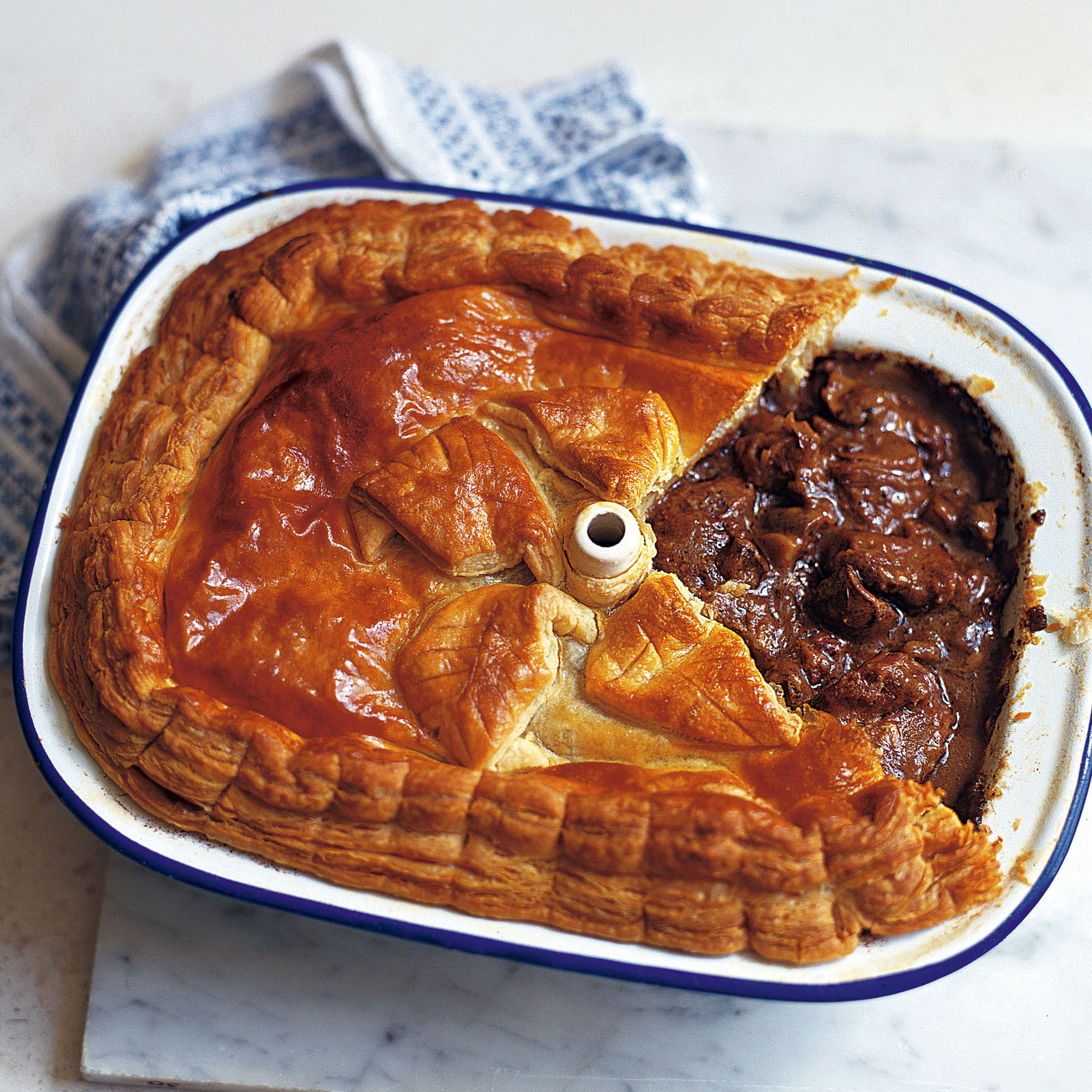 Steak, kidney, ale and mushroom pie recipe Steak, kidney, ale and mushroom pie recipe