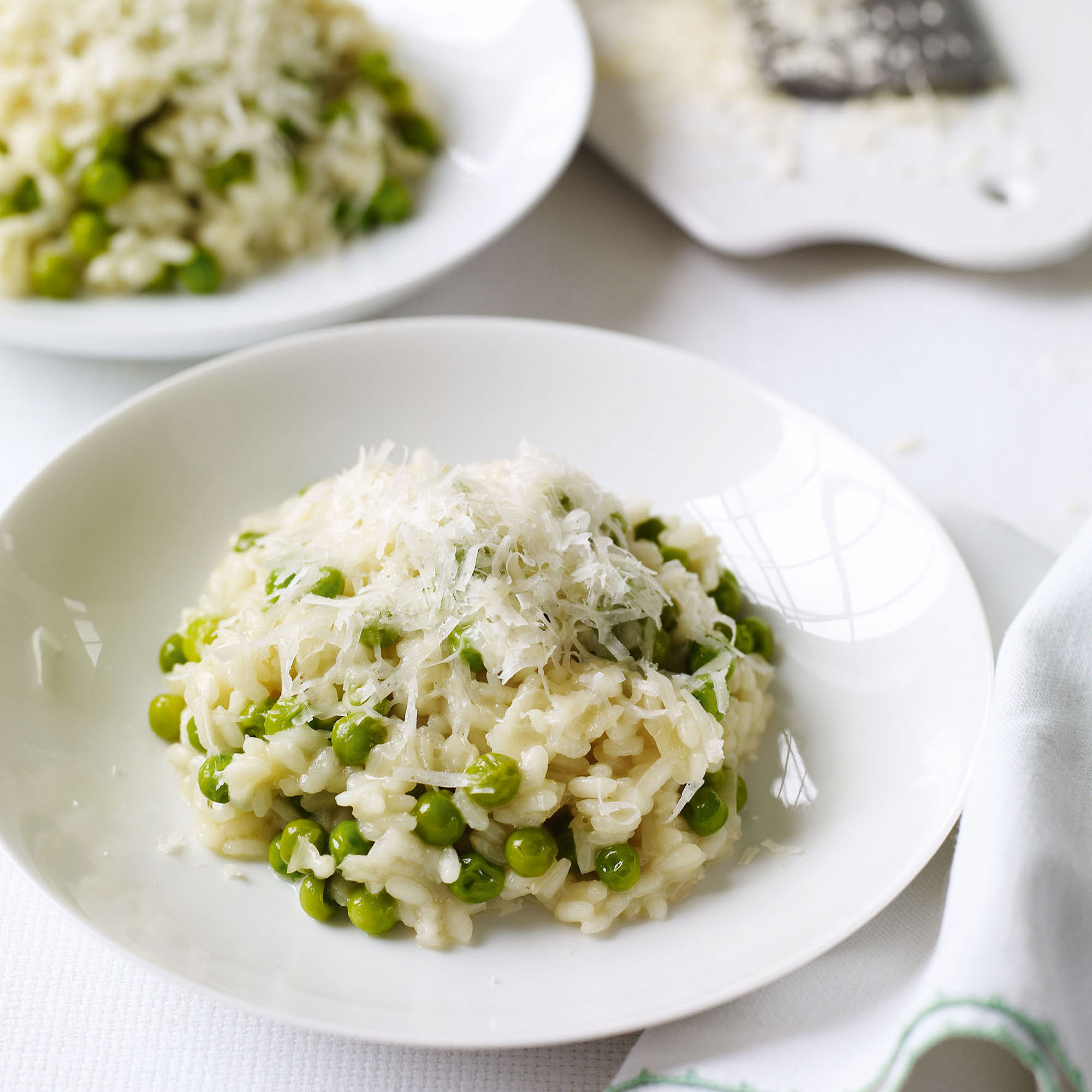 Rich pea and parmesan risotto recipe Rich pea and parmesan risotto recipe