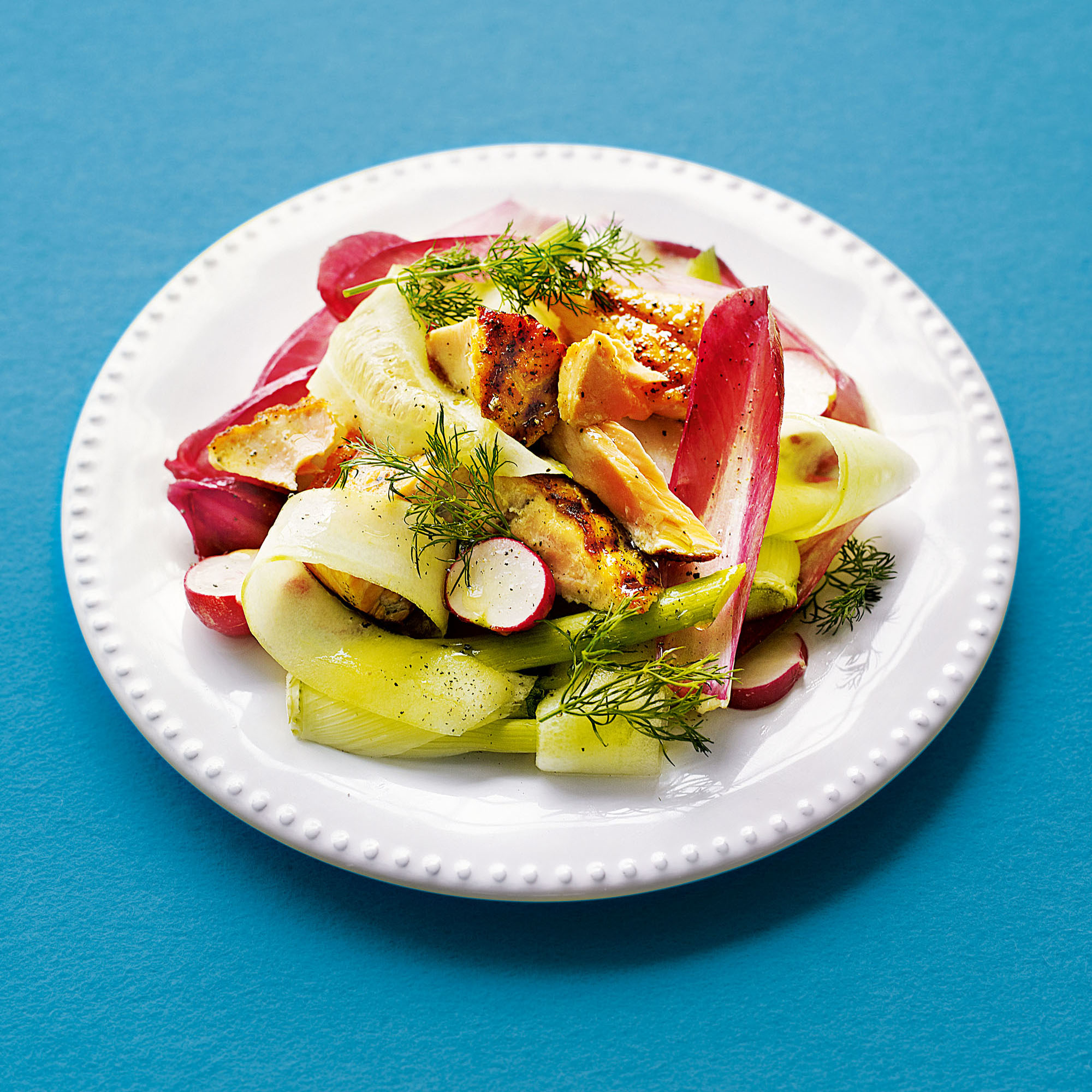 Salmon, endive and dill salad recipe