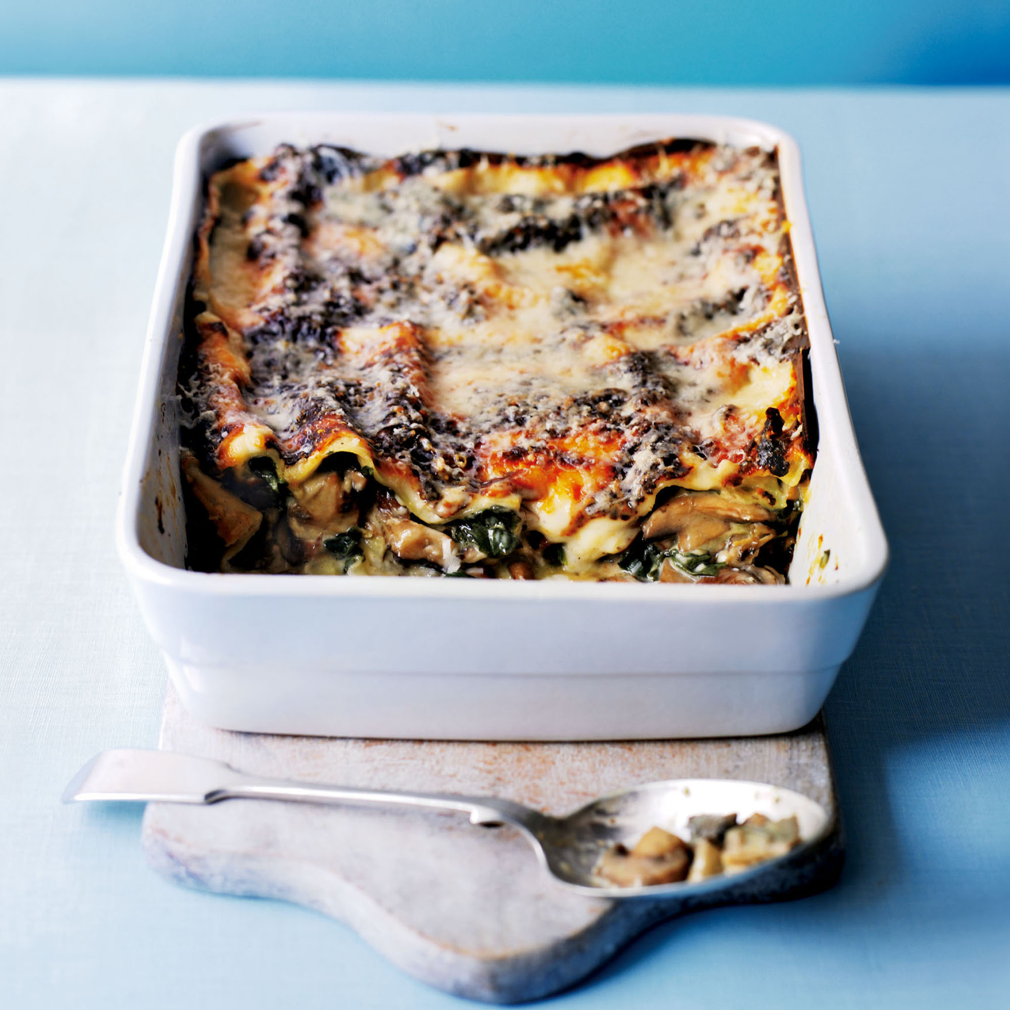 Wild mushroom and spinach lasagne recipe Wild mushroom and spinach lasagne recipe