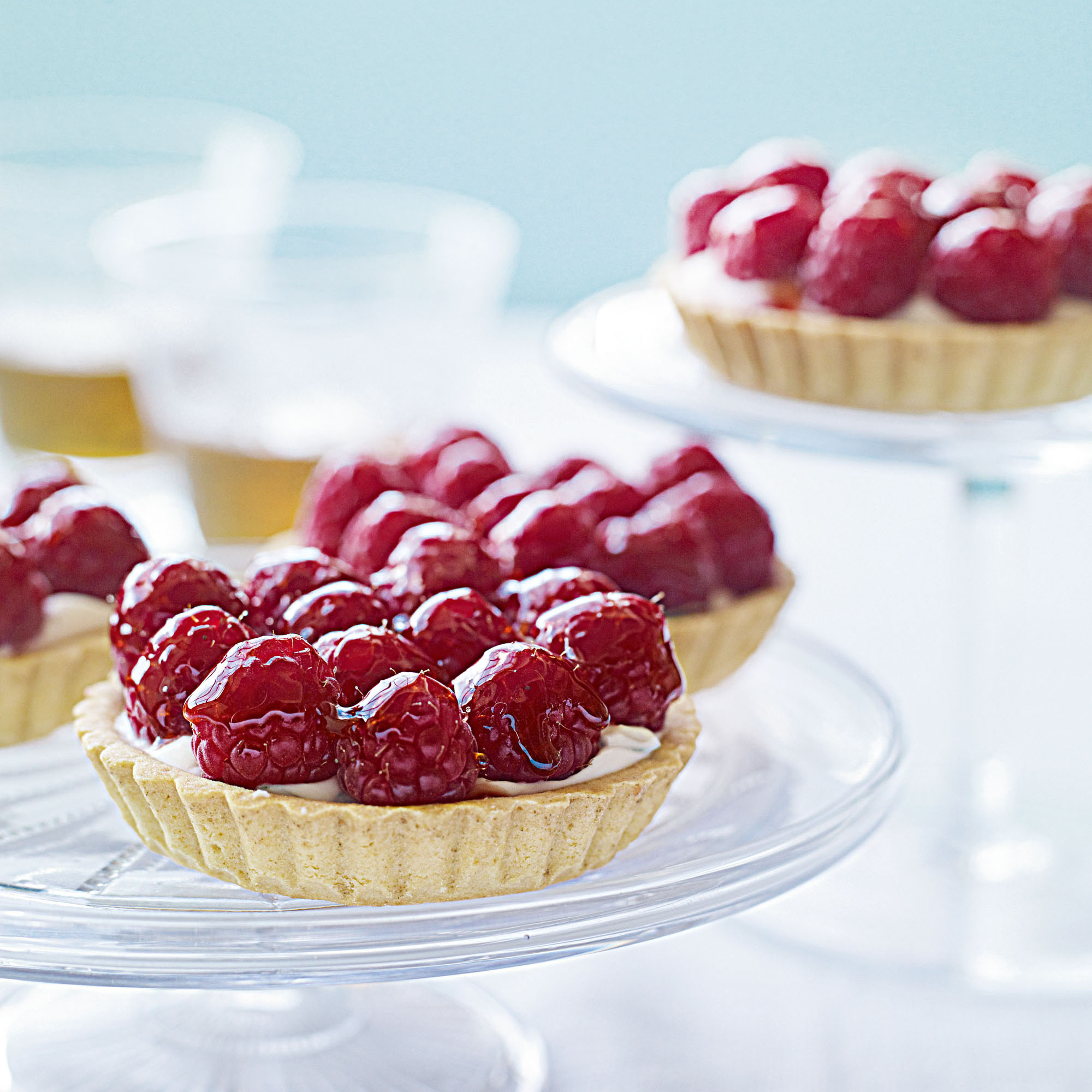 Raspberry and basil tartlets recipe