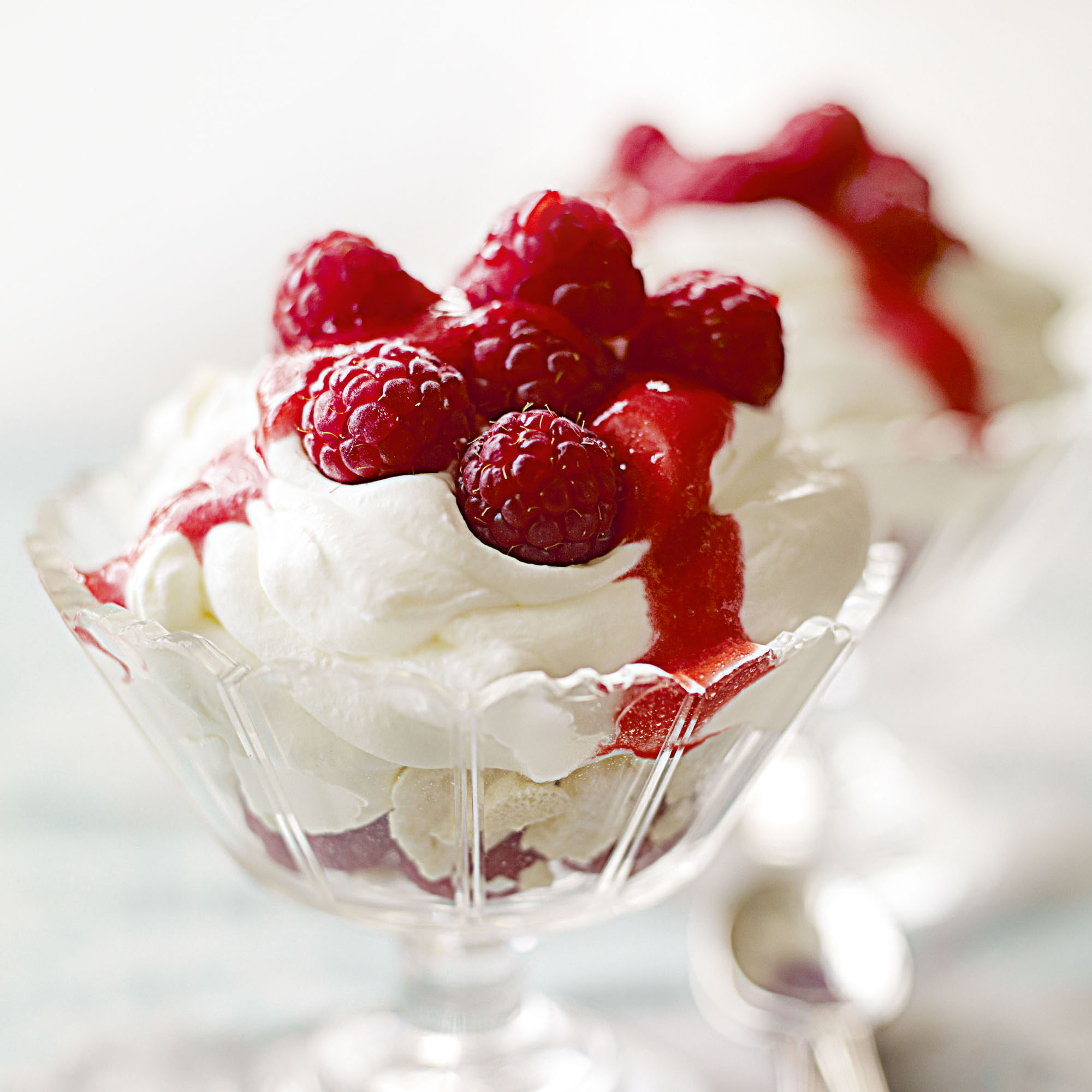 Elderflower syllabub with raspberries and crushed meringues recipe Elderflower syllabub with raspberries and crushed meringues recipe