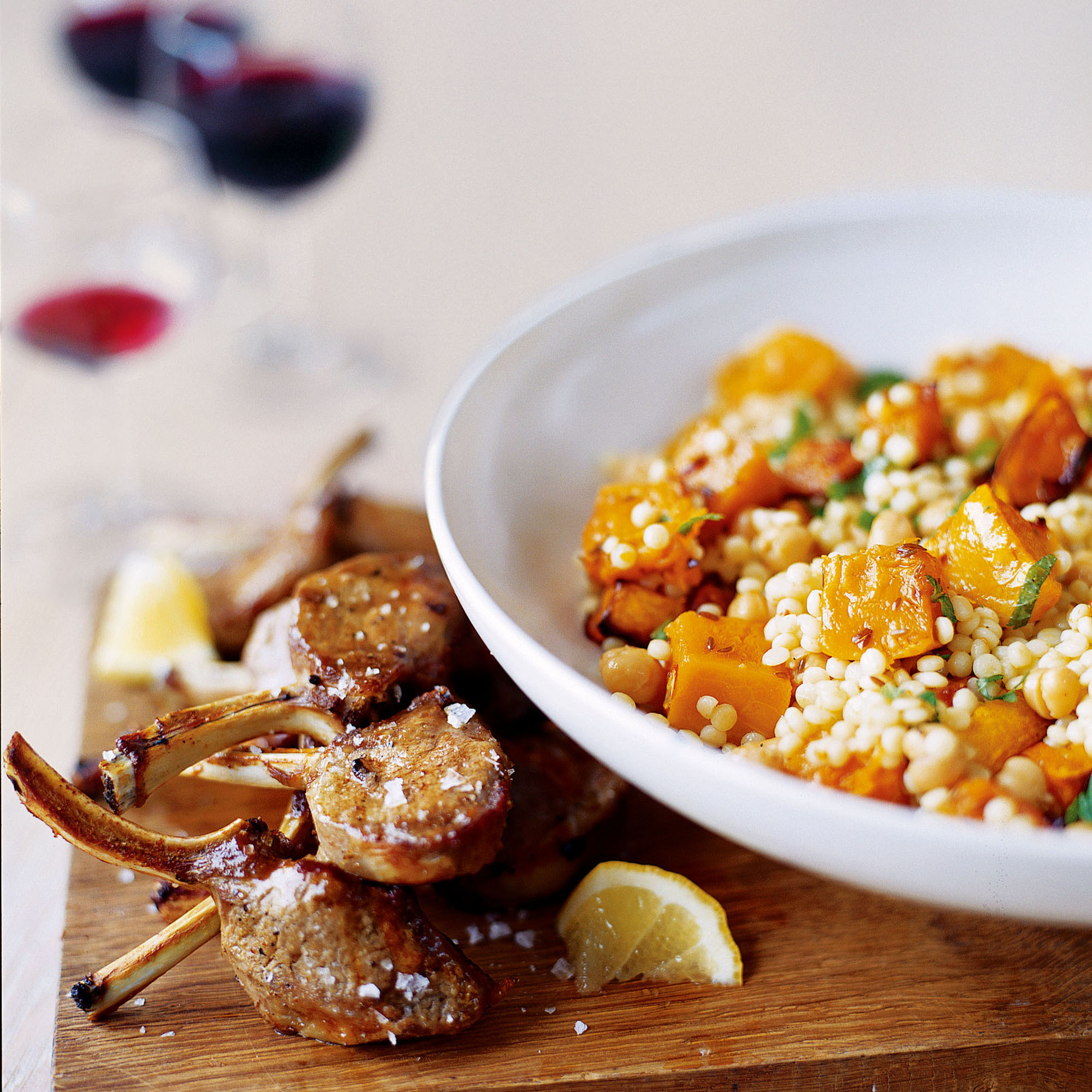 Giant couscous with roasted squash and chickpeas recipe Giant couscous with roasted squash and chickpeas recipe