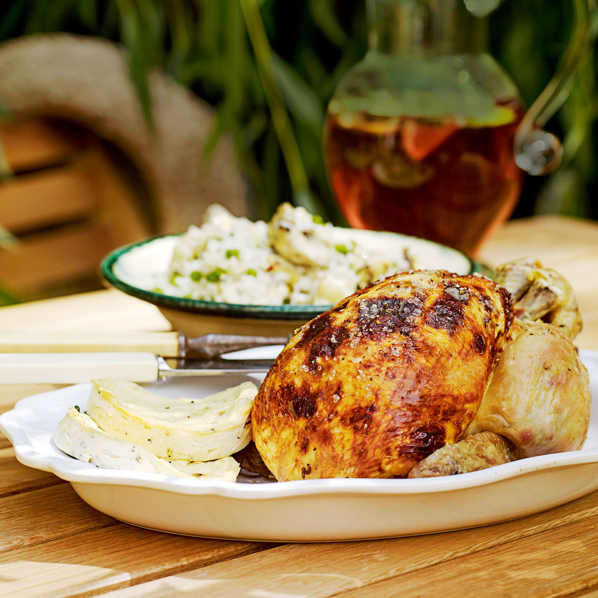 Roast chicken with lemon ricotta recipe