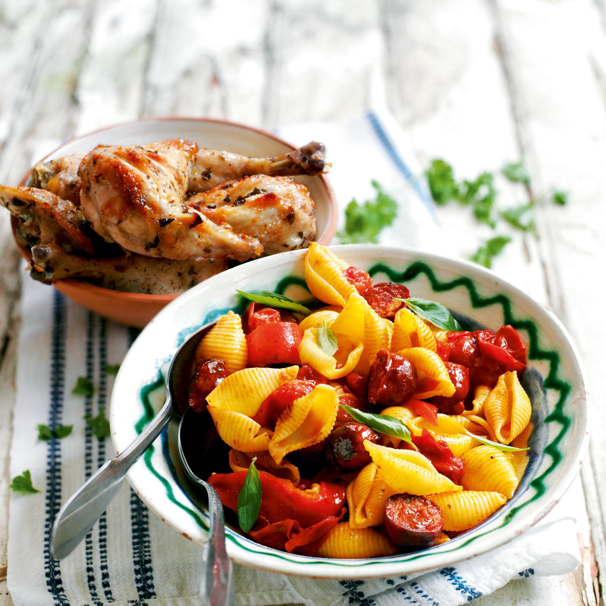 Herby Lemon Chicken and Chorizo and Pasta Salad Herby Lemon Chicken Recipe-chicken recipes-recipe ideas-new recipes-woman and home