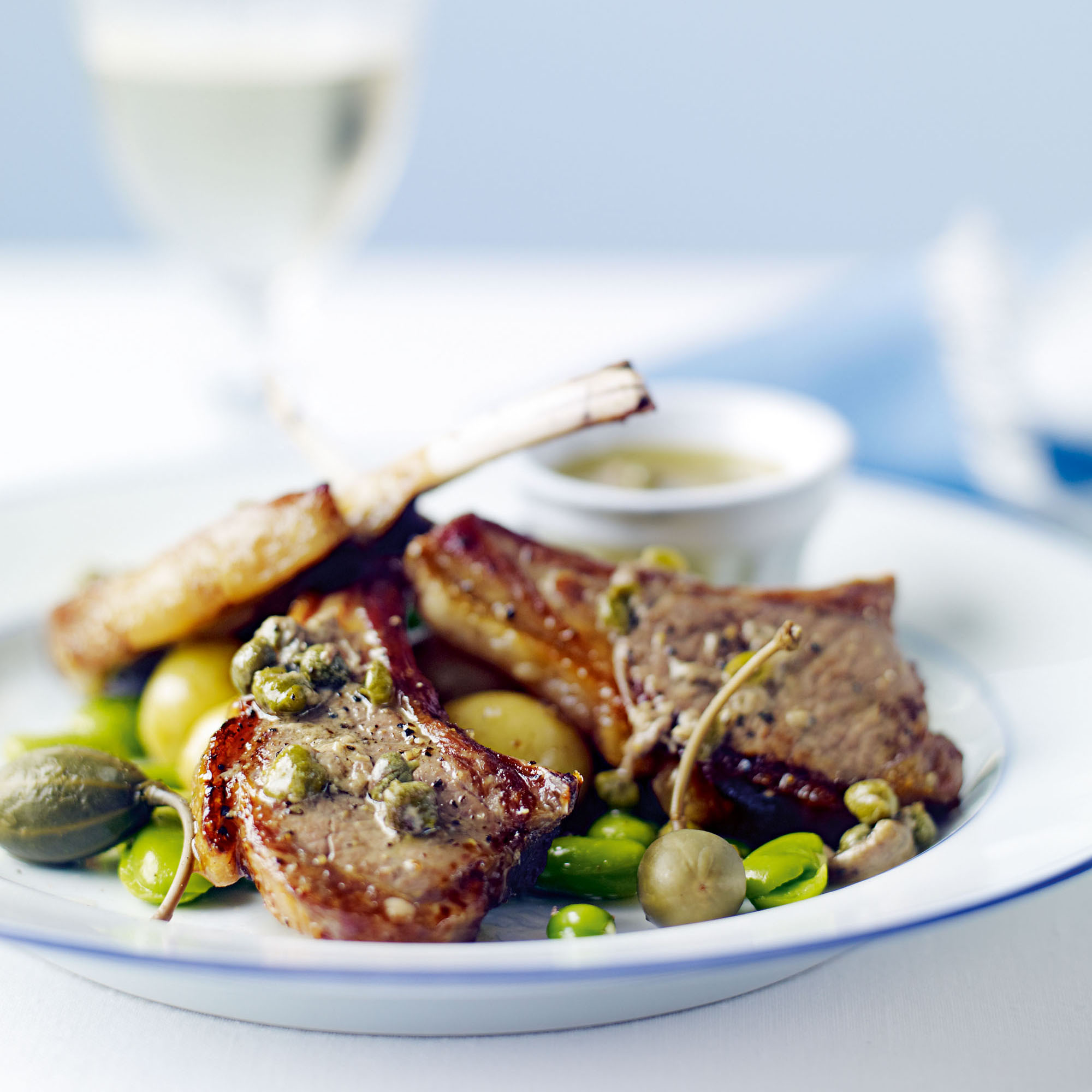 Grilled Lamb Cutlets with Anchovy and Caper Sauce Recipe Grilled Lamb Cutlets with Anchovy and Caper Sauce Recipe