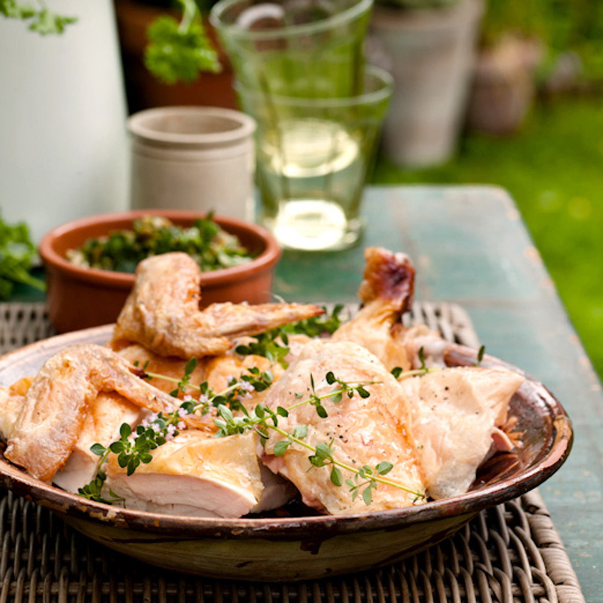 Rosemary "beer can" chicken recipe Rosemary "beer can" chicken recipe