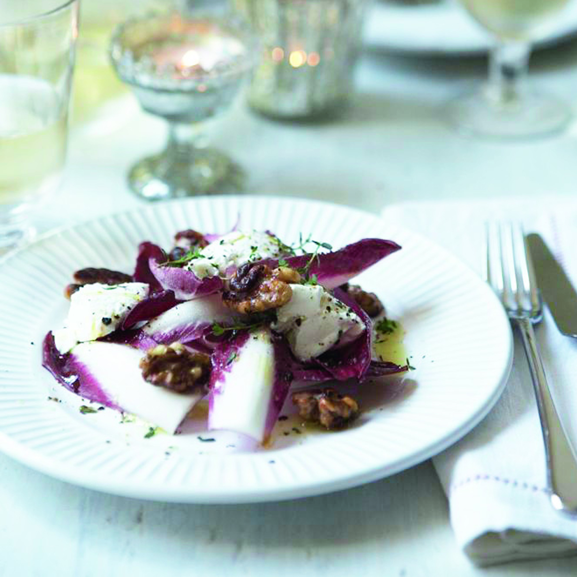 Red Chicory, Walnut and Goats' Cheese Salad Red Chicory, Walnut and Goats' Cheese Salad recipe-recipe ideas-new recipes-woman and home