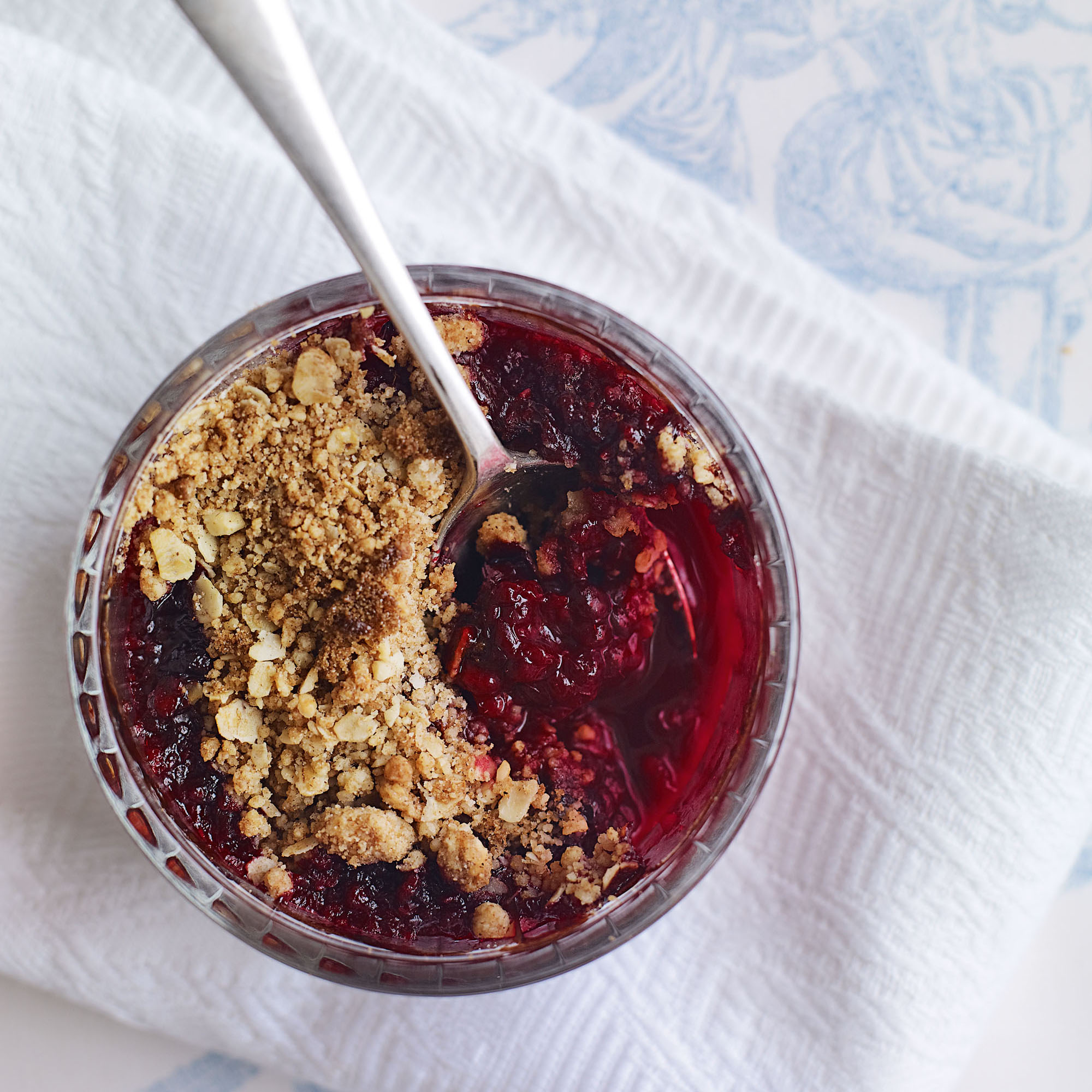 Individual Blackberry Crumbles Individual Blackberry Crumbles